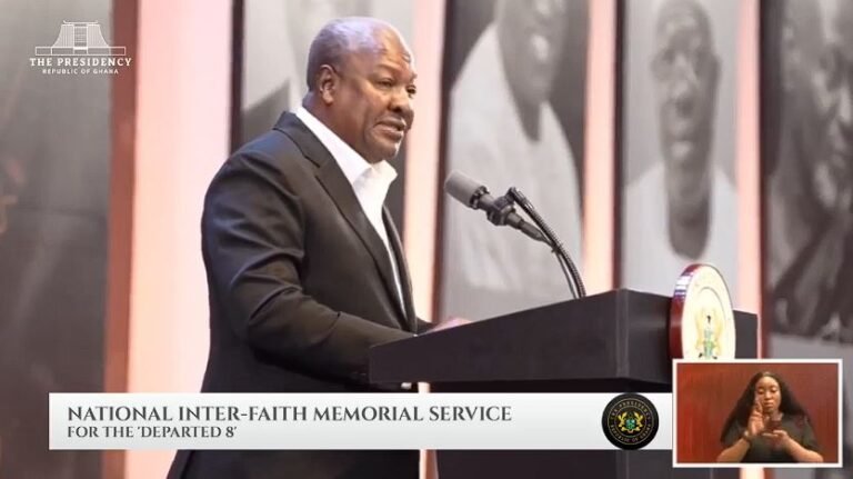 “The nation still mourns with you” – Mahama comforts Families of Helicopter crash victims
