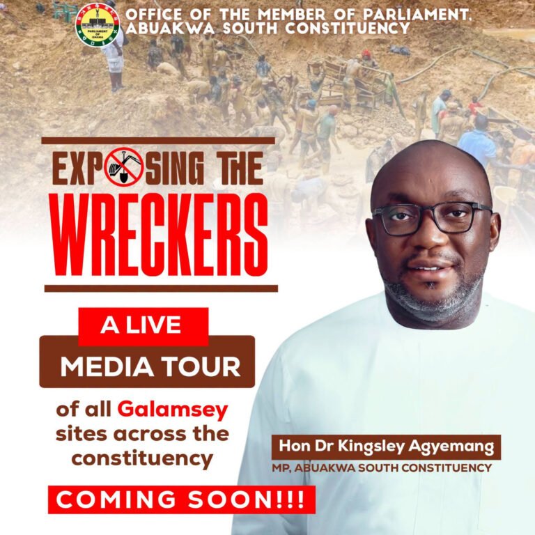 Birim River under Siege: Abuakwa South MP launches media tour of Galamsey sites in the constituency to expose Nation Wreckers